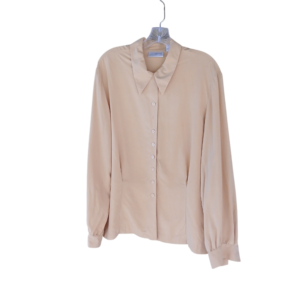 Classic Cream Button-Front Blouse